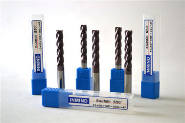 Mirco Solid Carbide Quảng End Mill HRC50 dài Flute với TiAlN tráng cho phay CNC