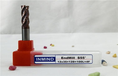 HRC55 Solid Carbide End Mill Cutter High Precision Quảng trường cụ cắt dài Flute