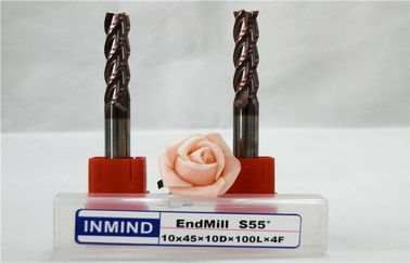 Long Reach Titanium End Mill Carbide Quảng trường Phay Dụng cụ cắt Đối Tempered thép