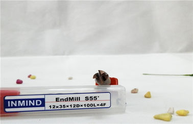 Bốn Flute End Mill Cutter Solid Carbide cổ dài End Mills Chuẩn Loại HRC55