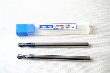 Spiral TiAlN tráng bóng Mũi Cuối Mills, Long Flute End Mills Đối cắt nhôm