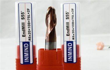 Micro bóng Mũi Solid Carbide End Mill chuẩn Phay Ultra-Fine hạt Kích Cutter HRC55