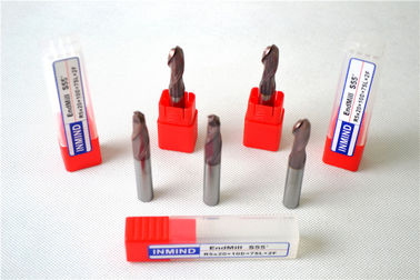 HRC55 chuẩn Solid Carbide Cuối Mills / High Speed ​​bóng Cutters Mũi phay