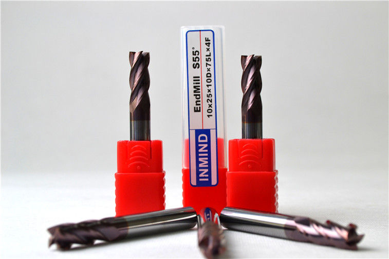 Tuỳ chỉnh vonfram cacbua Quảng End Mill 4 Flute / Khe cắm End Mill Cutter 0.5um - 0.6um