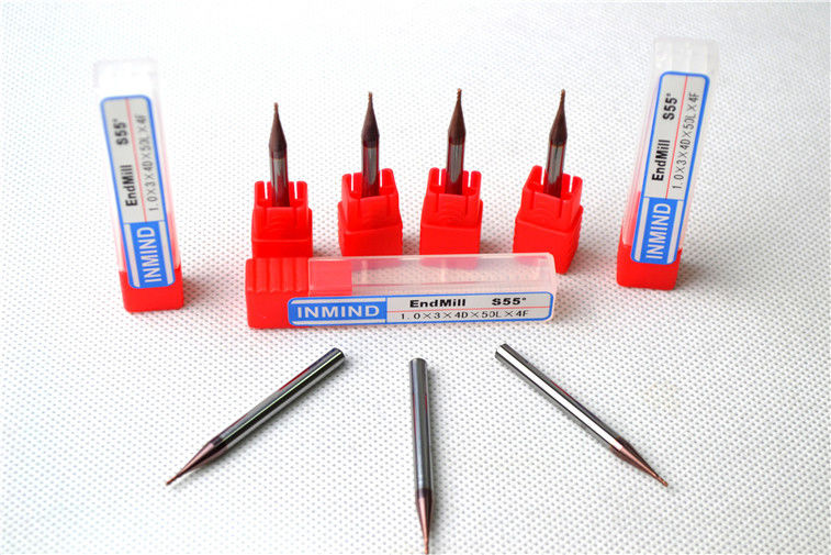 Hai sáo HRC60 Micro End Mills Micro Kích HRC55 Cutter, 0.3mm đến 0.9mm